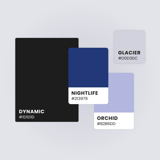Picture shows HWBS colour palette.